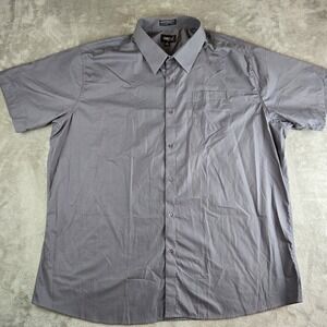 Omega Italy Shirt Mens 4X 20/20.5 Gray Short Sleeve Professional Work Office